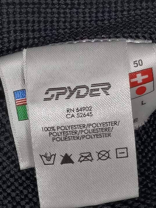 Spyder Men's Black Knit LS Full Zip Mock Neck Jacket Size M image number 6