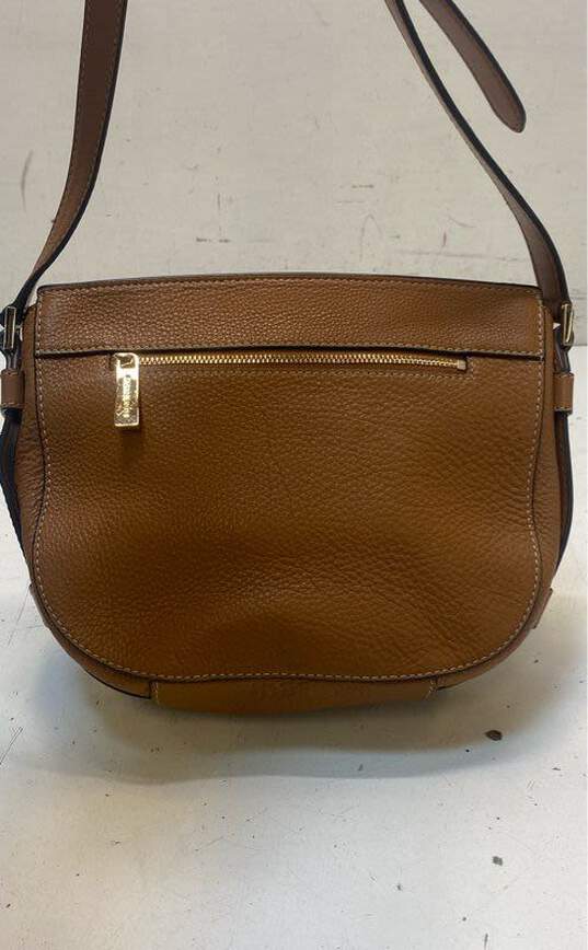 Michael Kors Romy Brown Leather Crossbody Bag image number 2