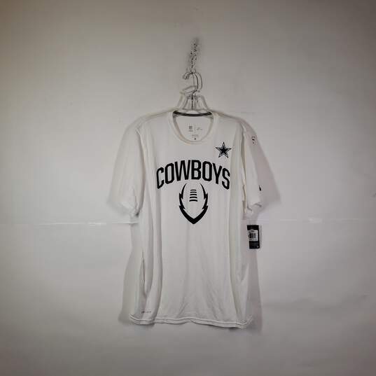 NWT Mens Dri Fit Dallas Cowboys Football-NFL Pullover T-Shirt Size Large image number 1