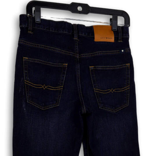 Womens Blue Medium Wash Pockets Stretch Denim Straight Leg Jeans Size 16 image number 4