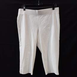 Eileen Fisher Petite Women's White Pull On Capri Pants Size PL NWT