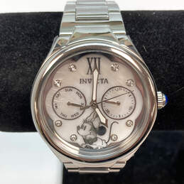 Designer Invicta Disney Minnie Mouse 35080 Silver-Tone Analog Wristwatch