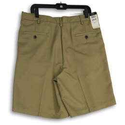 NWT Mens Tan Cool 18 Pleated Slash Pocket Chino Shorts Size 36W alternative image
