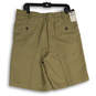 NWT Mens Tan Cool 18 Pleated Slash Pocket Chino Shorts Size 36W image number 2