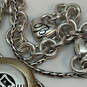 Designer Brighton Silver-Tone Wheat Chain Crystal Peace Charm Necklace image number 4