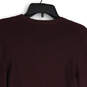 Womens Purple Tight-Knit Crew Neck Peplum Pullover Sweater Size 14/16 image number 4