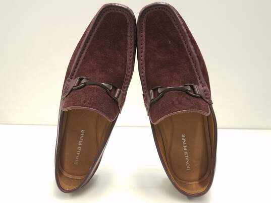 Donald Pliner Leather Upper Burgundy Men's Loafers US 11 image number 8