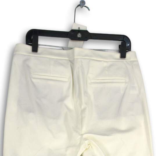 J. Crew Womens White Pleated Slash Pocket Side Zip Dress Pants Size 12 image number 4