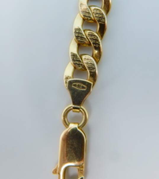 14k Yellow Gold Curb Chain Necklace 10.2g image number 8