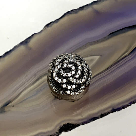 Designer Pandora S925 ALE Sterling Silver Rhinestone Rose Clip Beaded Charm image number 1