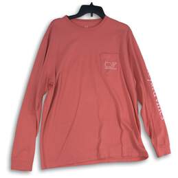 Vineyard Vines Mens Pink Crew Neck Long Sleeve Pullover T-Shirt Size Large