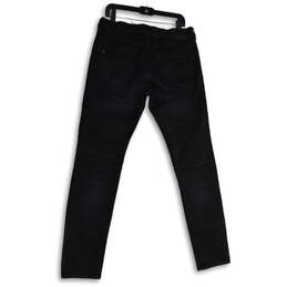 Mens Black Denim Dark Wash 5-Pocket Design Skinny Leg Jeans Size 31 alternative image