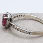 Pandora 925 ALE Sterling Silver Crystal Heart 6.5 Ring W/Box 2.0g image number 4