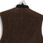 NWT Mens Brown Corduroy Sleeveless Collared Button Front Suit Vest Size XXL image number 4