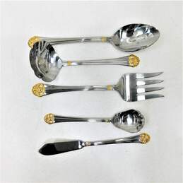 Seating for 8  Estia GOTHIC GOLD Stainless Flatware alternative image