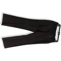 Womens Black Regular Fit Flat Front Pockets Straight Leg Dress Pants Size 4 alternative image