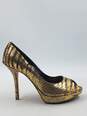 Authentic DIOR Gold Python Pump W 6.5 image number 1