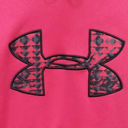 Under Armor Pink Pullover Hoodie Women's Size L alternative image
