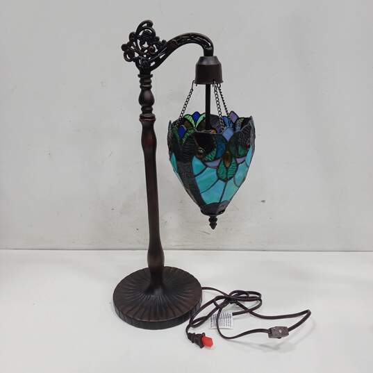 Stained Glass Pendant Table Lamp IOB image number 4