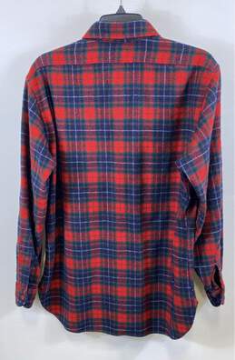 Pendleton Mens Multicolor Plaid Long Sleeve Flannel Button Up Shirt Size Large alternative image