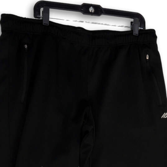 Mens Black Elastic Waist Pockets Pull-On Tapered Leg Jogger Pants Size XXL image number 3