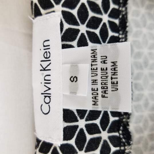 Buy the Calvin Klein Women White Print Dress S NWT | GoodwillFinds