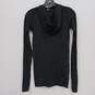 Lululemon Black Textured LS Active Wear Long Stretchy Hooded Sweater Size 4 image number 2