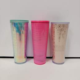 Starbucks Tall Plastic Cups Set of 3 alternative image