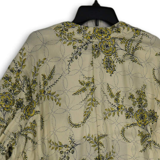 NWT Womens Off-White Floral Long Sleeve Open Front Shrug Size 1 image number 4