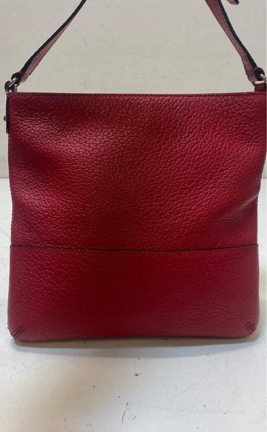 Kate Spade Red Pebbled Leather Zip Crossbody Bag image number 2