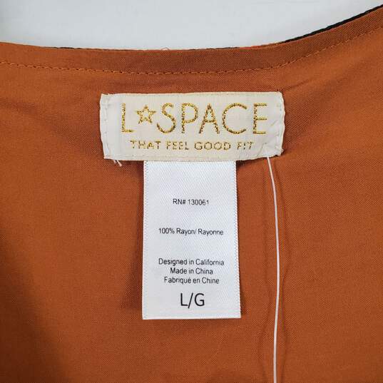 L* Space Women's Brown Floral Jumpsuit SZ L NWT image number 2