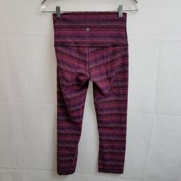 Lululemon magenta stripe activewear yoga pants 6 alternative image