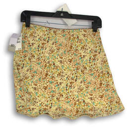 NWT Womens Multicolor Floral Pull-On Classic Mini Skirt Size Small