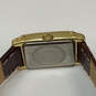 Designer Citizen Gold-Tone Dial Eco-Drive Brown Leather Strap Wristwatch image number 5