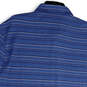 NWT Mens Blue Striped Short Sleeve Collared Button Front Polo Shirt Sz XXL image number 4