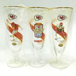 Bradford NFL Pilsner Glass Set of 3 KC Chiefs alternative image