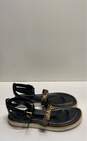 Michael Kors Gold Chain Link Black Thong Sandals Women's Size 9.5 image number 3