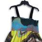Ashley Stewart Womens Multicolor Smocked Sleeveless Fit & Flare Dress Size 22/24 image number 4