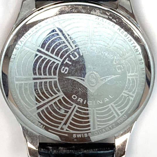 Designer Stuhrling Original Silver-Tone Stainless Steel Analog Wristwatch image number 4