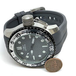 Designer Invicta Silver-Tone Adjustable Strap Round Dial Wristwatch W/ Box