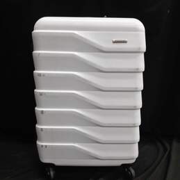 American Tourister Hard Shell White & Black Carry-On Rolling Luggage
