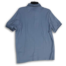 Womens Blue Spread Collar Short Sleeve Polo Shirt Size 4 alternative image