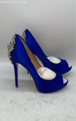 Badgley Mischka Womens Blue High Heel Shoes Size 7.5 alternative image