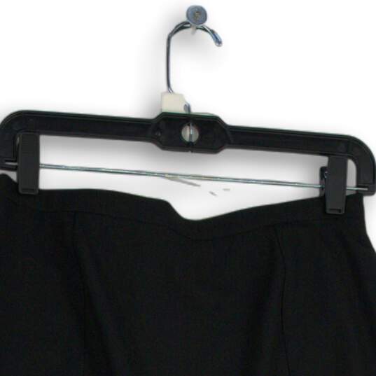 The Limited Womens Black Flat Front Back Slit Side-Zip Mini Skirt 6 image number 4