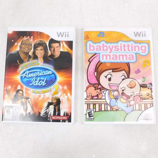Nintendo Wii w/ 2 Games Babysitting Mama image number 9