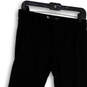 Womens Black Stretch Flat Front Pockets Straight Leg Dress Pants Size 2 image number 4