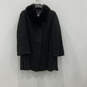Vinatge Womens Black Long Sleeves Button Front Collared Mink Fur Coat image number 1