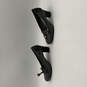 NWT Womens Black Leather Tassel Square Toe Slip On Pump Heels Size 7 image number 3