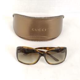 Gucci Eyewear Square Sunglasses Tortoise Gold