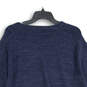 Mens Blue Knitted Crew Neck Long Sleeve Pullover Sweater Size XXL image number 4